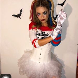 Woman’s white corset